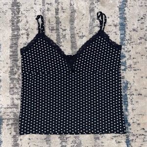 Brandy Melville Black and White Fitted Camisole